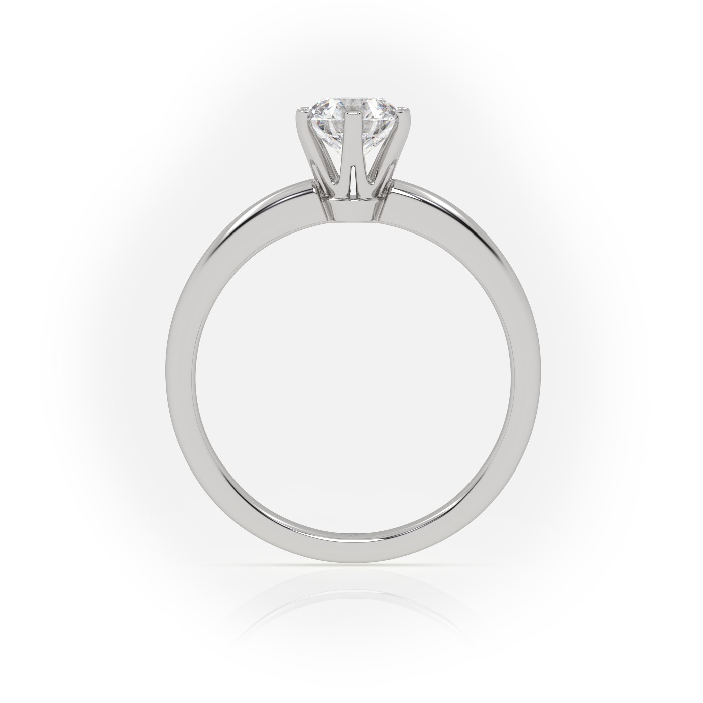 PLATINUM Round Diamond Solitaire Engagement Ring