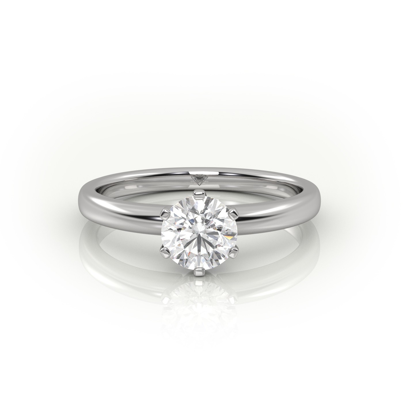 PLATINUM Round Diamond Solitaire Engagement Ring